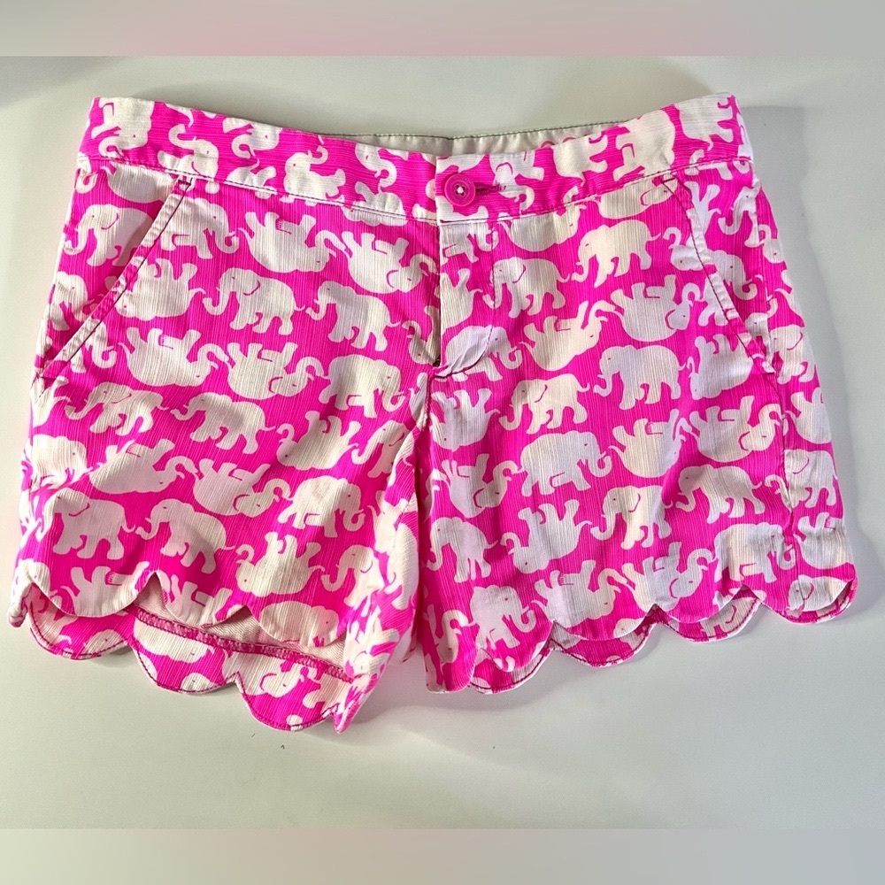 Lilly Pulitzer Buttercup Shorts Pink and white elephant